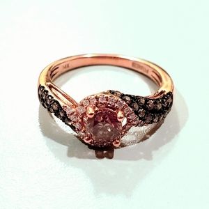 EFFY 14k Rose Gold Diamond Ring - .93 CTW